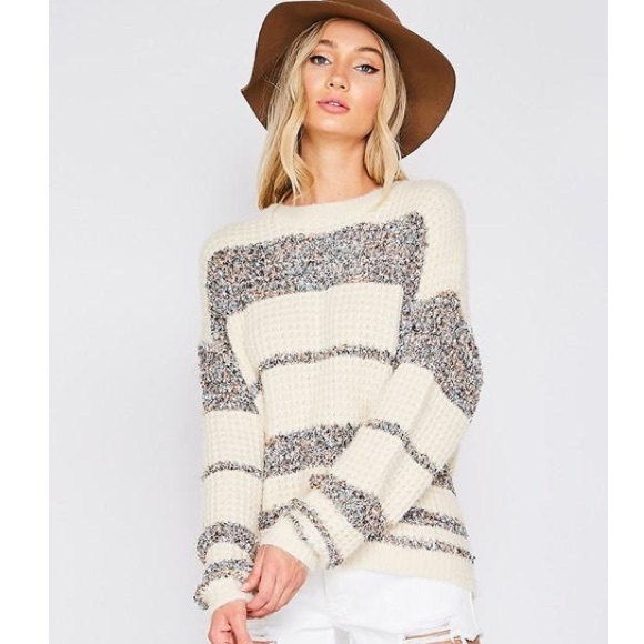 Far From Basic Textured Sweater - Picture 1 of 3